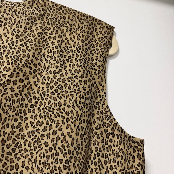 Vintage Glory Anne Pinkerton Cheetah Print Silk Beige Vest Women’s Size Large - Picture 12 of 16